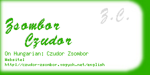 zsombor czudor business card